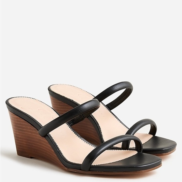 J. Crew Shoes - New J Crew Double-strap stacked wedges in leather
Item BP560